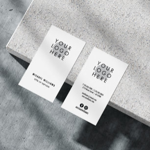 Minimalistic Modern Your Logo Social Media Icons Business Card