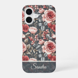 Minimalistic Mom Gift Rose Flower Name iPhone 16 Case