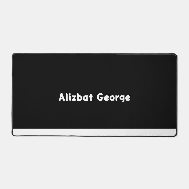 Minimalistic Monogram Custom Name Desk Mat (Front)