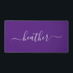 Minimalistic Monogram Name Calligraphy Desk Mat<br><div class="desc">This design was created though digital art. It may be personalised in the area provided by changing the photo and/or text. Or it can be customised by choosing the click to customise further option and delete or change the colour the background, add text, change the text colour or style, or...</div>