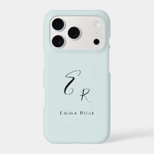 Minimalistic Monogram Name Elegant Mint
