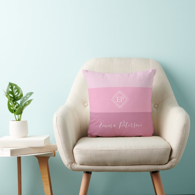 Minimalistic Monogram Script Name Pinky Cushion (Chair)
