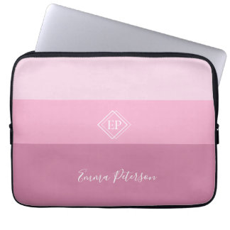 Minimalistic Monogram Script Name Pinky Laptop Sleeve