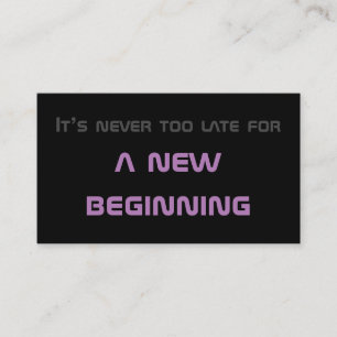 Minimalistic motivational quote for mental health business card