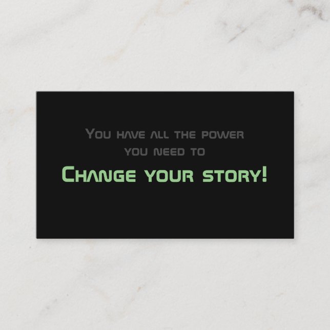 Minimalistic motivational quote for mental health  business card (Front)