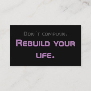Minimalistic motivational quote for mental health business card