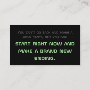 Minimalistic motivational quote for mental health business card