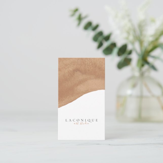 Minimalistic | Neutral | Watercolor Business Card (Standing Front)