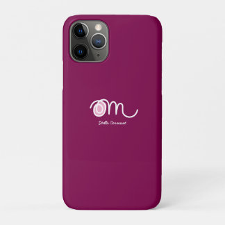 Minimalistic Om Handwritten Personalized iPhone 11 Pro Case