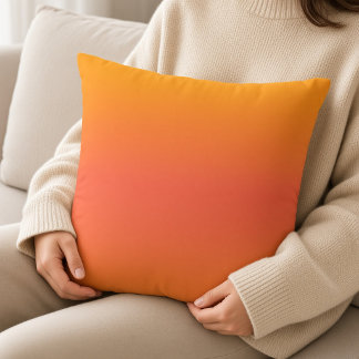 Minimalistic Ombre Vibrant Sunset Cushion