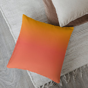 Minimalistic Ombré Vibrant Sunset Cushion