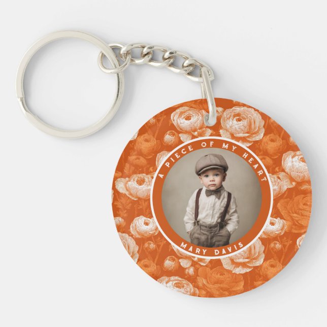 Minimalistic One Year Anniversary Gifts Custom  Key Ring (Front)