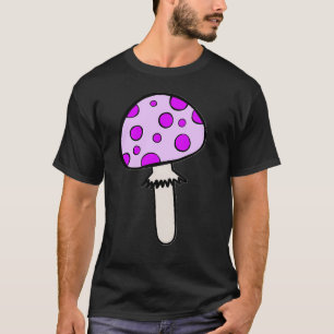 Minimalistic Pastel Purple Mushroom Food In The Fo T-Shirt