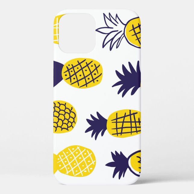 Minimalistic pineapples, colourful abstract design Case-Mate iPhone case (Back)