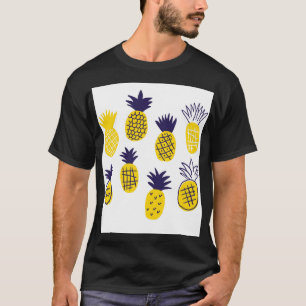 Minimalistic pineapples, colourful abstract design T-Shirt