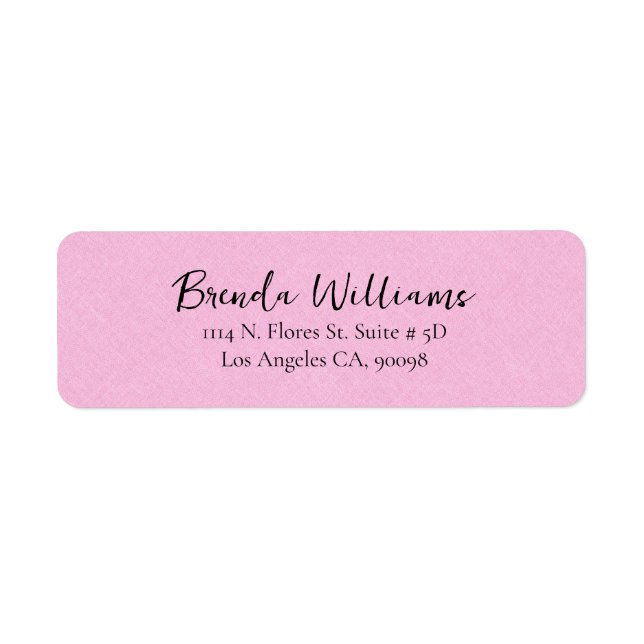 Minimalistic Pink Linen Texture White Script  (Front)