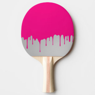 minimalistic pink paint ping pong paddle