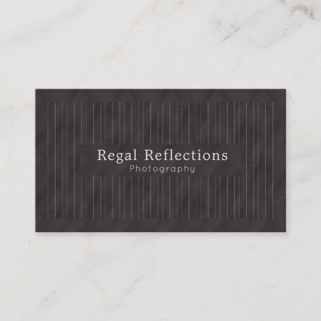 Minimalistic PinStripes (Charcoal) Business Card (Front)