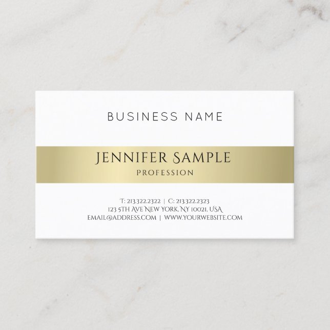 Minimalistic Plain Modern Professional Elegant Business Card (Front)