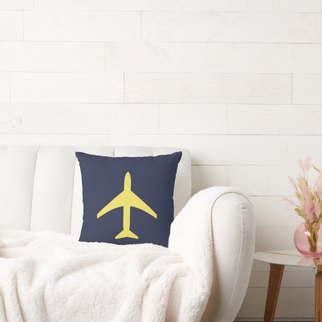 Minimalistic Plane Aeroplane Aviation Fly Airways Cushion (Couch)