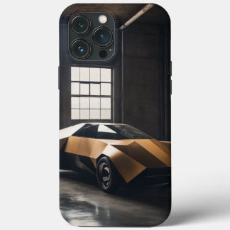  "Minimalistic Polygonal Car: Rick Owens Meets Bru iPhone 13 Pro Max Case