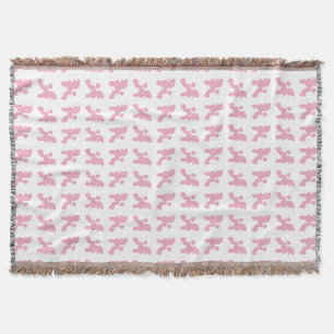 Minimalistic Poodle pattern Throw Blanket
