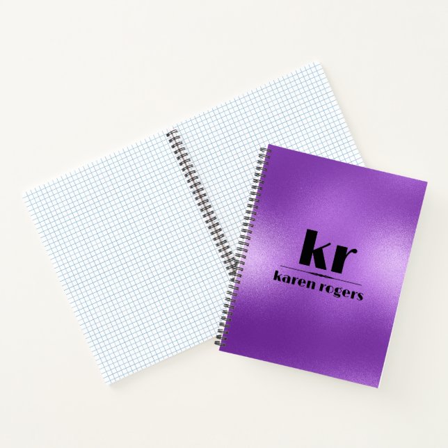 Minimalistic Purple Iridescent Texture Notebook (Inside)