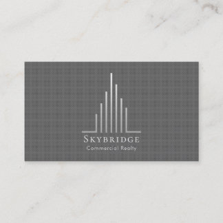 Minimalistic Real Estate Logo | Grey Pindots Business Card