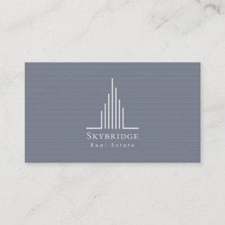 Minimalistic Real Estate Logo | Roman Silver Business Card