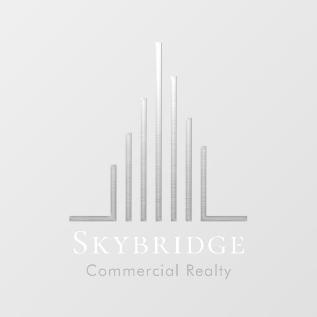 Minimalistic Real Estate Logo Window Cling (Sheet)