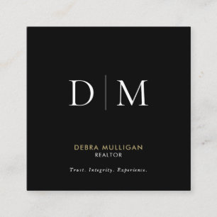 Minimalistic Realtor Square Business Card 