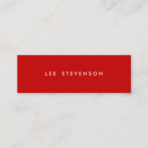 Minimalistic Red Mini Business Card