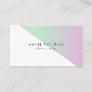 Minimalistic Red & White Architecture Photography Business Card