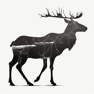 Minimalistic Reindeer T-Shirt