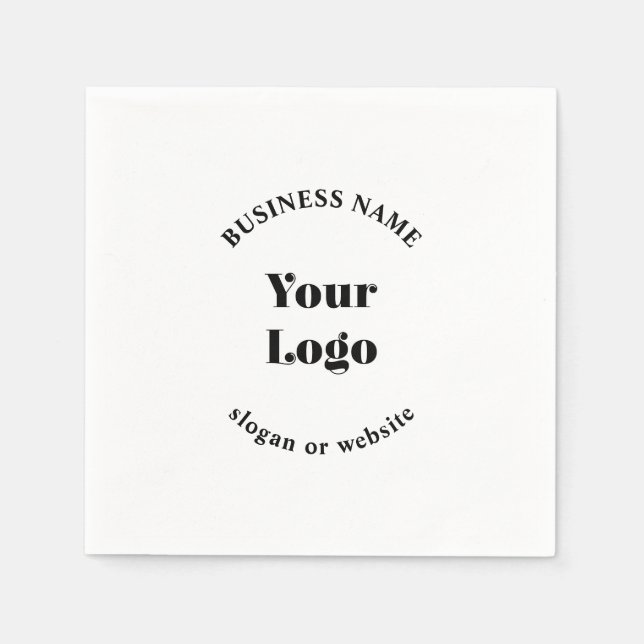 Minimalistic Retro-Modern Template for Your Logo Napkin (Front)