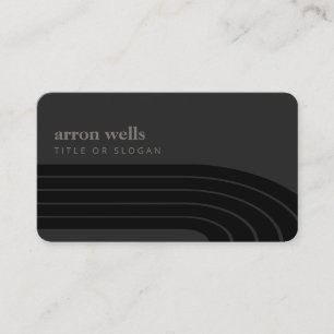 Minimalistic Retro Stripe Waves Business Card