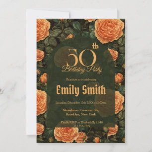 Minimalistic Rose Flower Wife’S Birthday Invitation