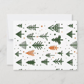 Minimalistic Rustic Pine Christmas Card