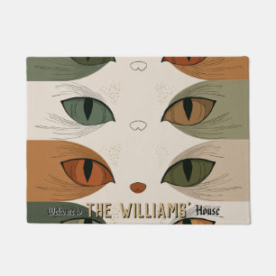 Minimalistic Savannah House Cat Flat Warming Gift Doormat