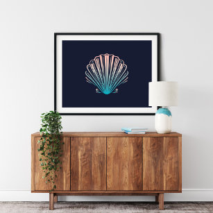 Minimalistic Sea Shell For Home   Canvas Print