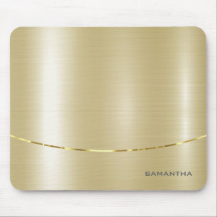 Minimalistic Shiny Faux Gold Background Mouse Mat