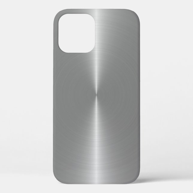 Minimalistic shiny metallic silver-grey Case-Mate iPhone case (Back)
