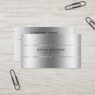 Minimalistic Shiny Stainless-Steel background Business Card
