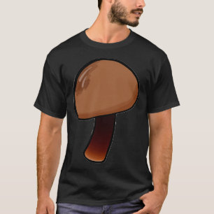 Minimalistic Simple Brown Mushroom Food In Forest T-Shirt