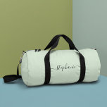 Minimalistic Simple Name Monogram  Duffle Bag<br><div class="desc">This design may be personalised in the area provided by changing the photo and/or text. Or it can be customised by clicking Personalise this Template and then choosing the click to customise further option and delete or change the colour of the background, add text, change the text colour or style,...</div>