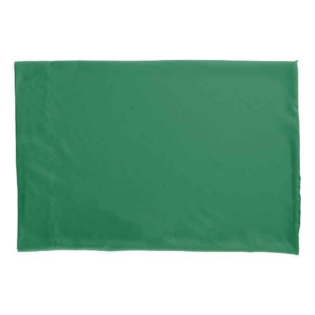 Minimalistic simple plain beautiful green colour pillowcase (Front)