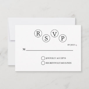 Minimalistic simple Wedding RSVP Card
