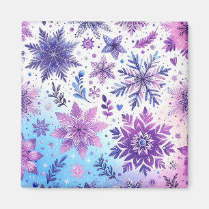 Minimalistic Snowflake magnet 