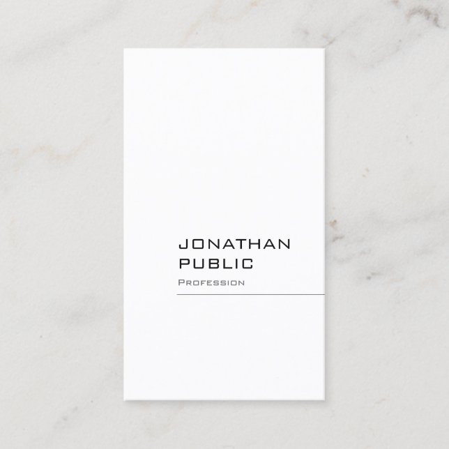 Minimalistic Sophisticated Design Modern Plain Business Card (Front)