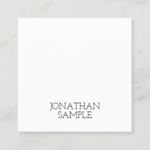 Minimalistic Square Design Modern Elegant Plain Business Card